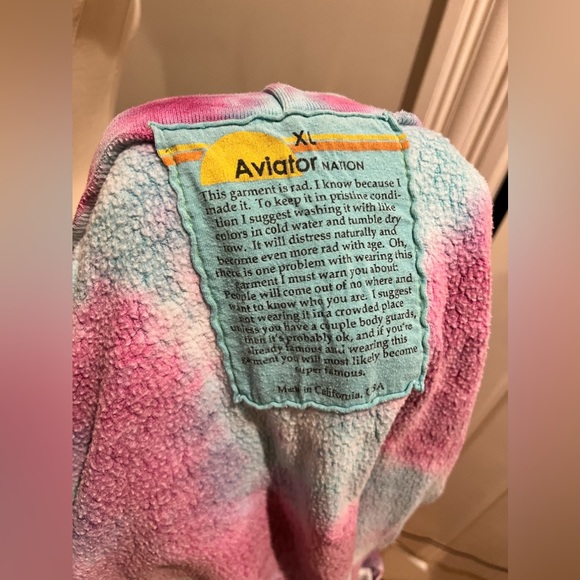 Aviator Nation Tie Dye Cropped Hoodie - Picture 5 of 6